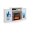 Fireplace Entertainment Center Stand with 16-Color LED Lights for TVs